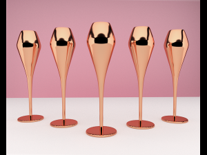 champagne glass 3D मॉडल