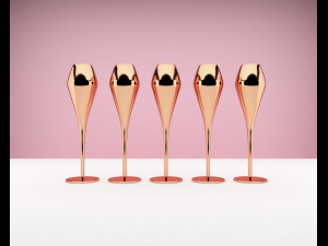 champagne glass Model 3D