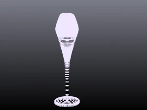 champagne glass 3D Model