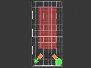 patio with pool 3D Model