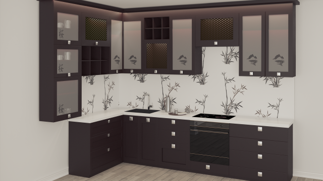 kitchen sakura Modello 3D .c4d .max .obj .3ds .fbx .stl .blend 