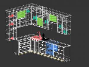 kitchen sakura Modello 3D
