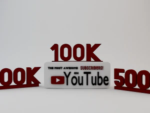 Stand YouTube 3D Print Model