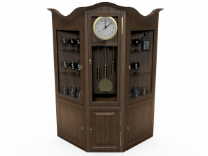 old wooden clock 3D Model