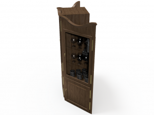 old wooden clock Model 3D