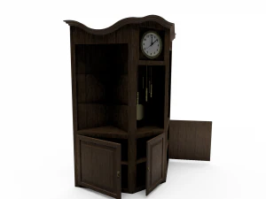 eski ahşap saat 3D Model
