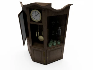 eski ahşap saat 3D Model