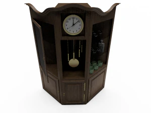 eski ahşap saat 3D Model