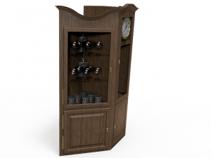 old wooden clock Model 3D