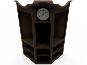 eski ahşap saat 3D Model