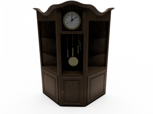 old wooden clock Model 3D