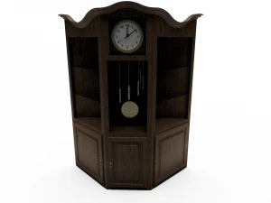 eski ahşap saat 3D Model