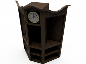 old wooden clock Model 3D