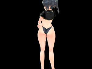 Sexy Anime Girl in Underwear Modelo 3D