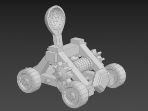 catapult low poly Modelo 3D