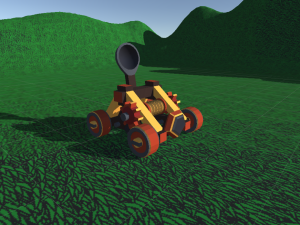 catapult low poly Modelo 3D