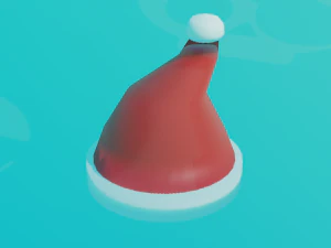 bon&eacute; de Papai Noel Modelo 3D