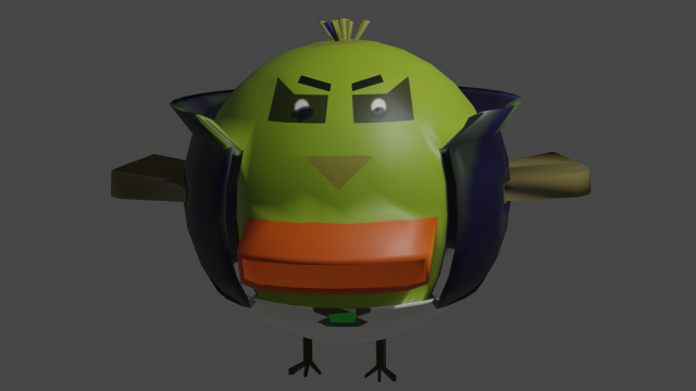 badass bird 3D Модель .c4d .max .obj .3ds .fbx .stl .blend 
