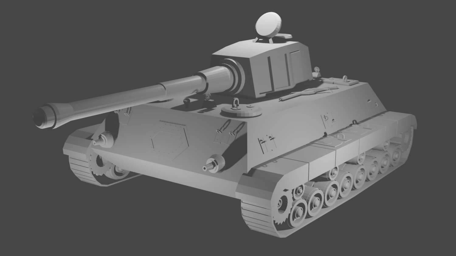 low poly tank 3D Model .c4d .max .obj .3ds .fbx .stl .blend 