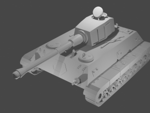low poly tank 3Dモデル