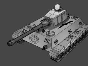low poly tank 3Dモデル