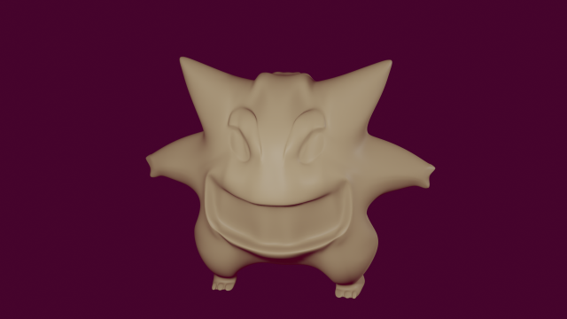 gengar pokemon for print 3D 打印模型 .c4d .max .obj .3ds .fbx .stl .blend 