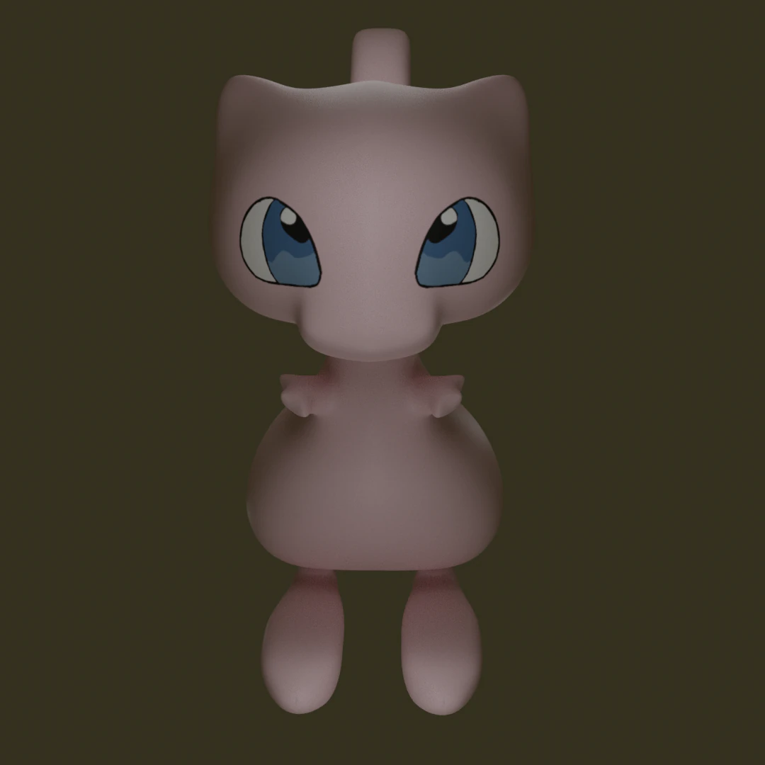 mew pokemon for 3d print 3D Print Model .c4d .max .obj .3ds .fbx .stl .blend 