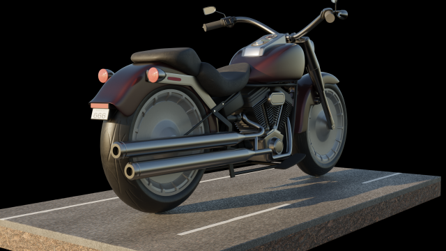 Motorcycle - Harley Davidson - Fat Boy 3D Модель In Мотоцикл 3DExport