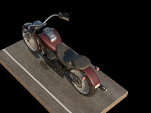 motorcycle - harley davidson - fat boy Model 3D