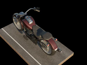 motorcycle - harley davidson - fat boy 3D Model