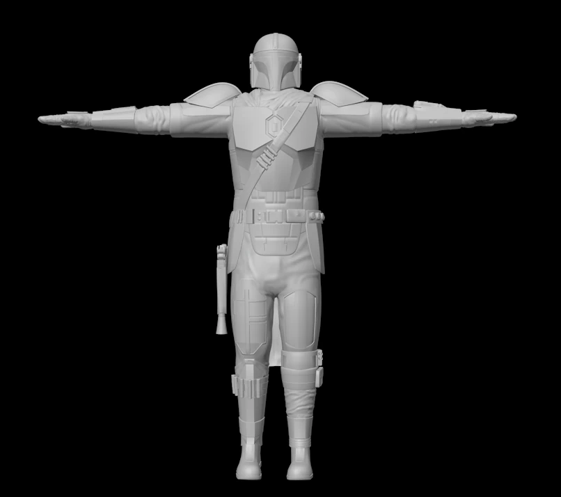 Mandalorian 3D Model .c4d .max .obj .3ds .fbx .stl .blend 