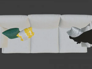 zanotta william 3d couch 3D Model
