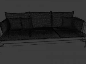 zanotta william 3d couch 3D Model