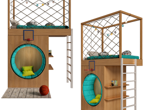 children room set 3D 模型