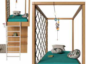 children room set 3D Model