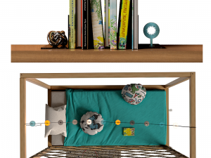 children room set Model 3D