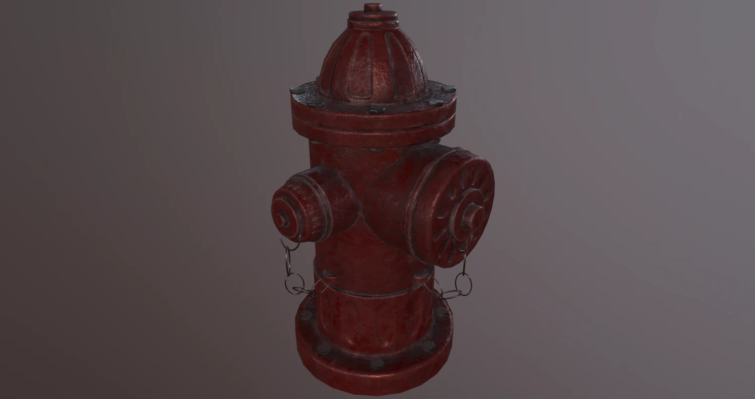 fire hydrant 3D Model .c4d .max .obj .3ds .fbx .stl .blend 