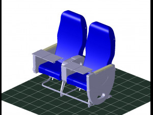 Detailed PASSENGER BUSINESS CLASS SEATING Modelo 3D