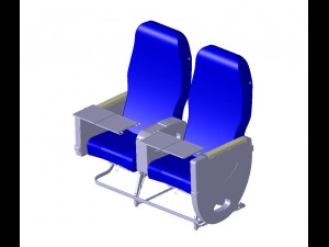 Detailed PASSENGER BUSINESS CLASS SEATING Modelo 3D