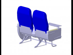 Detailed PASSENGER BUSINESS CLASS SEATING Modelo 3D