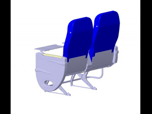 Detailed PASSENGER BUSINESS CLASS SEATING Modelo 3D