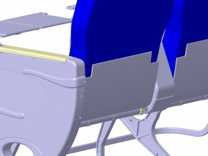 Detailed PASSENGER BUSINESS CLASS SEATING Modelo 3D