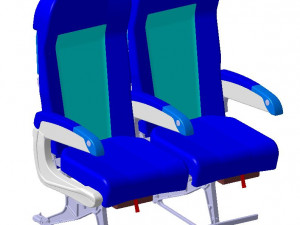 Detailed PASSENGER ECONOMY CLASS SEATING 3D मॉडल