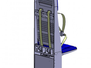 Detailed FLIGHT ATTENDANT SEAT 3D 모델