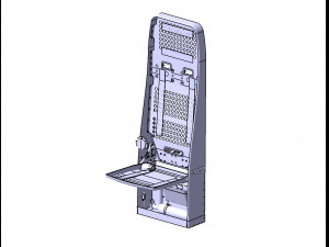 Detailed FLIGHT ATTENDANT SEAT 3D 모델