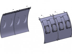 DETAILED AIRCRAFT SIDEWALL PANELS 3D Model