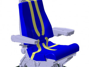 Detailed PILOT SEAT assy 3D मॉडल