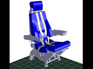 Detailed PILOT SEAT assy 3D Model