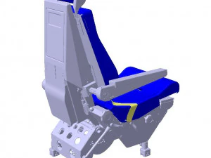 Detailed PILOT SEAT assy 3D Model