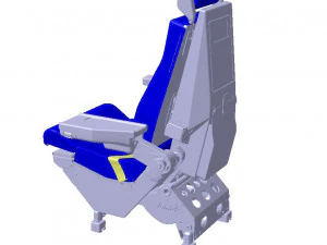 Detailed PILOT SEAT assy 3D Model